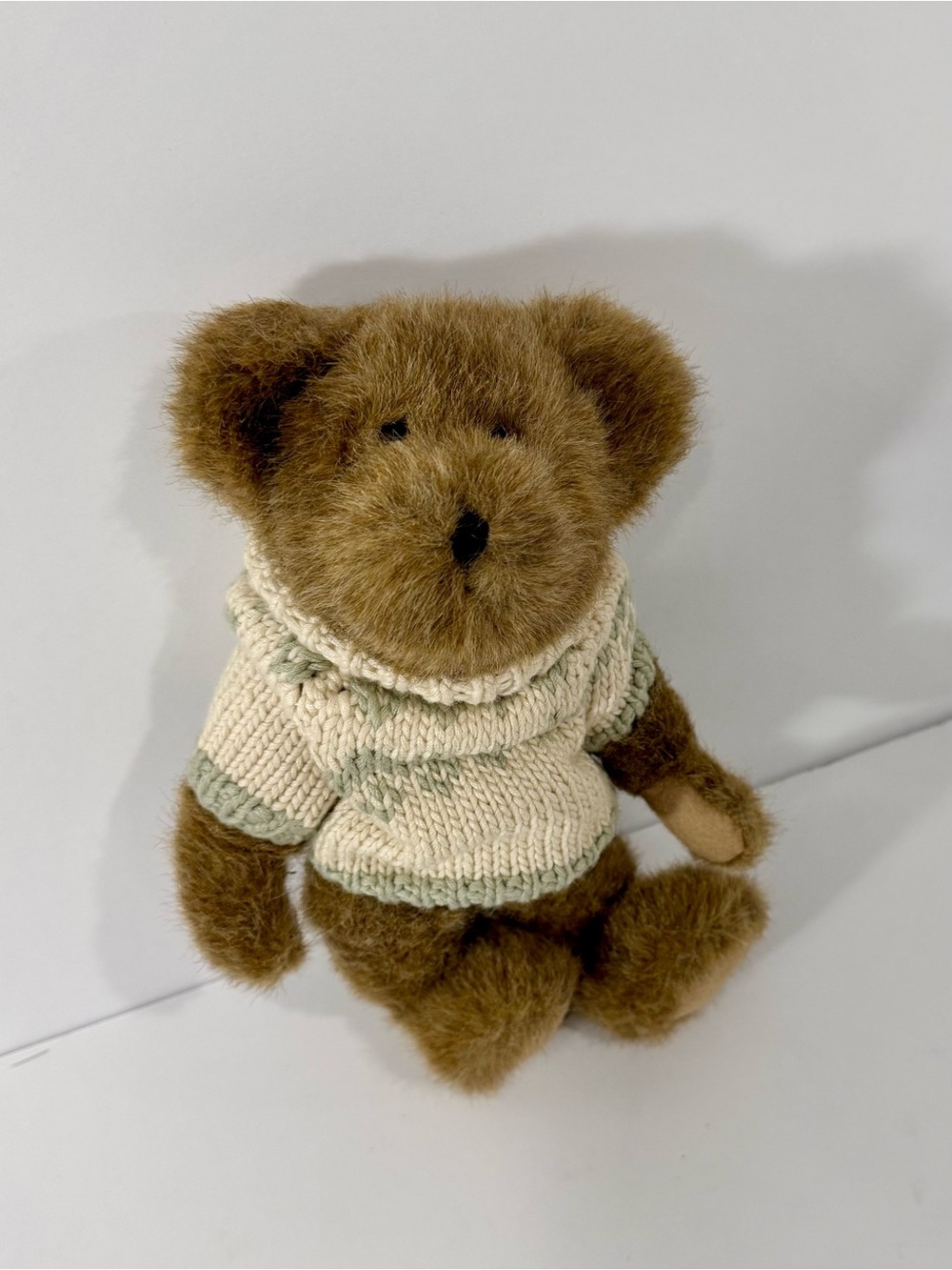 Vintage Boyd’s Bear J.B. Bean Series Plush Brown Teddy Bear with Knit Sweater